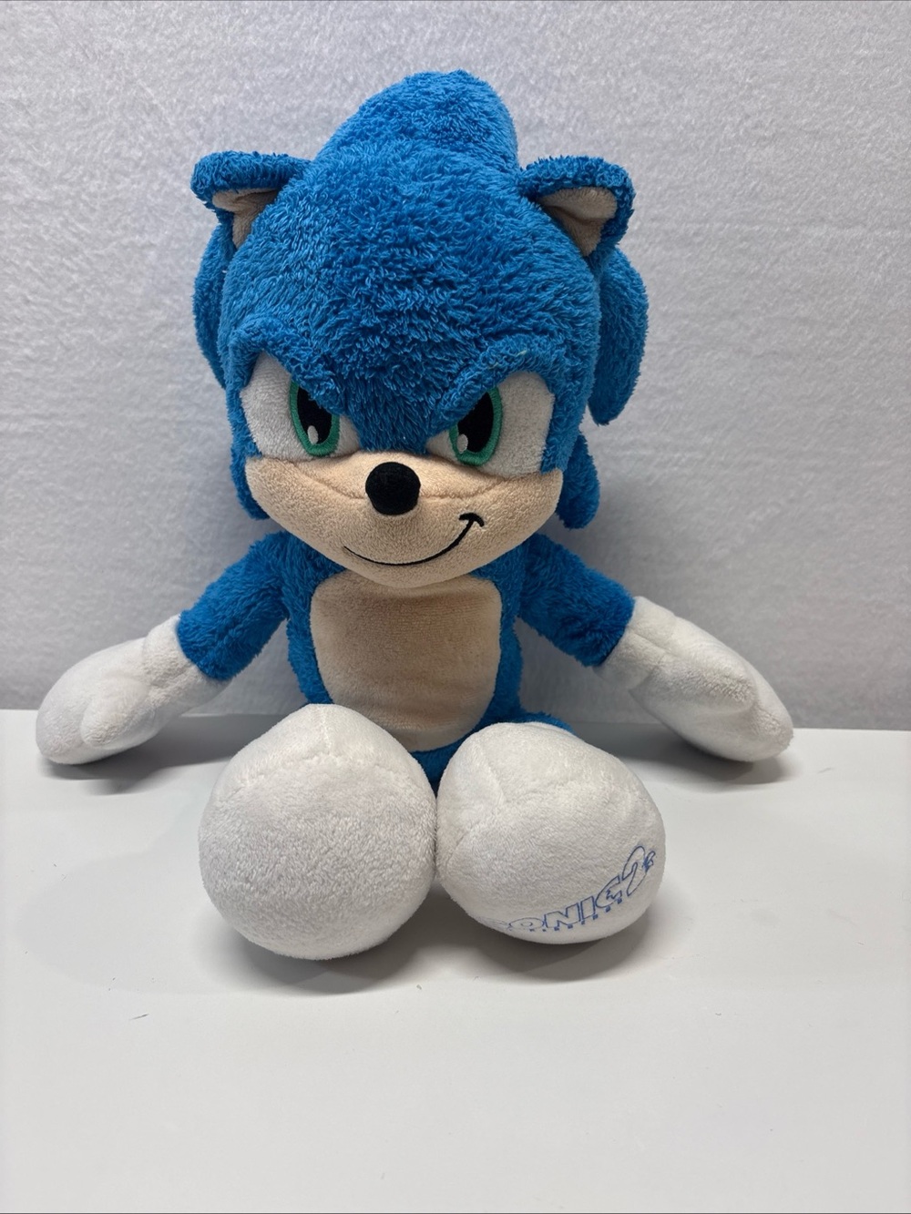 Build-A-Bear Blue and White Plush Hedgehog Toy